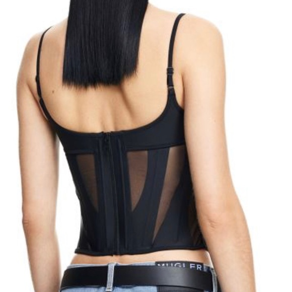 Mugler X H&M mesh-panelled corset top, Medium - Picture 4 of 4
